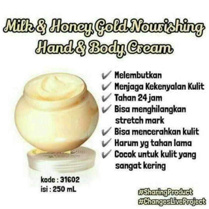

BISA BAYAR DITEMPAT milk and honey gold nourishing hand and bodycream KOMPLIT Kode 234
