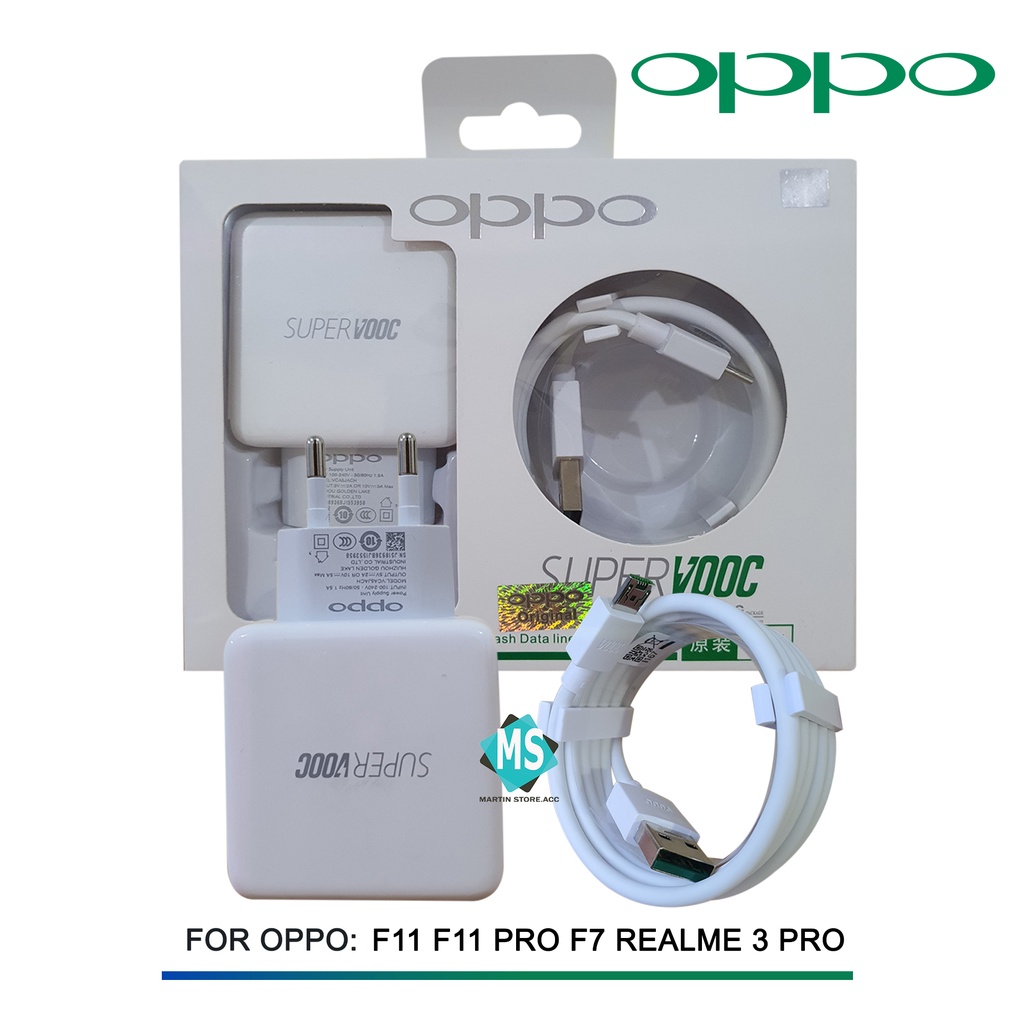 CHARGER OPPO SUPER VOOC F11 F11pro Find 7 Realme 3 Pro ORIGINAL 100% SUPER VOOC FAST CHARGING