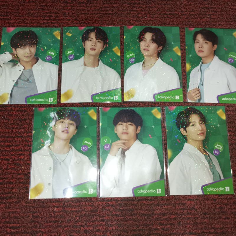 ( READY ) Poscard holo bts toko hijau