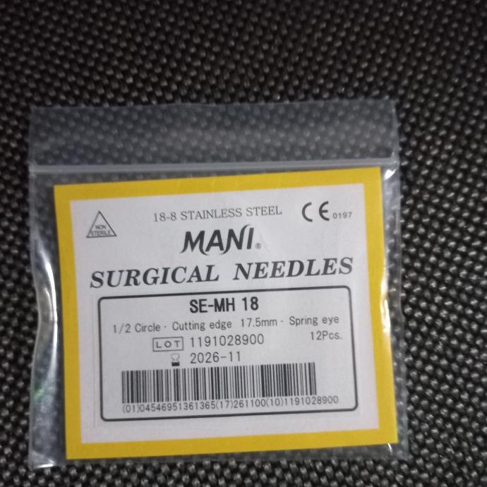 Jarum Bedah Se Mh 18/ Surgical Needle / Jarum Hecting Kulit / Mani