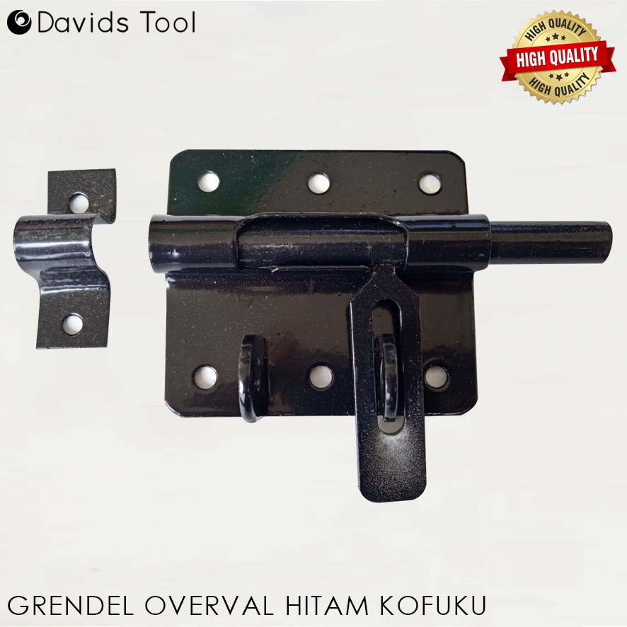 Gerendel Pintu Gembok Kunci Grendel Pengunci Overval 3 Inch Black