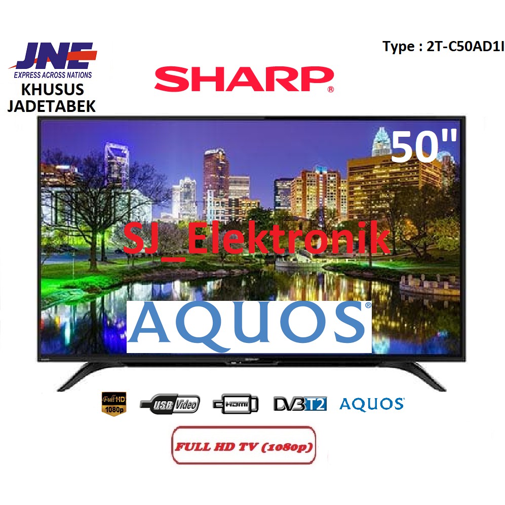 Jual LED TV Sharp 50 Inch 2TC50AD1I 50AD1 FullHD DVBT2 HDMI