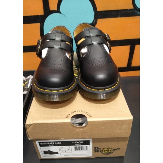 SEPATU DR. MARTENS SMOOTH LEATHER MARY JANE BLACK NEW ORIGINAL 36 - 41