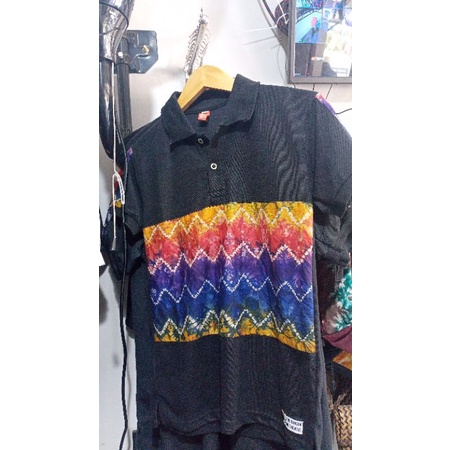 Kaos Polo Lengan Pendek Sasirangan