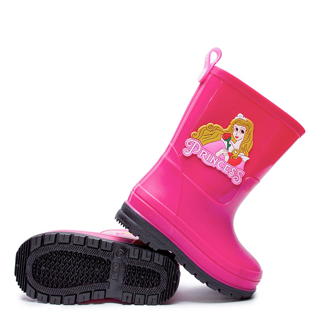 Sepatu Boot Anak Import Disney Princess Aurora Fushia