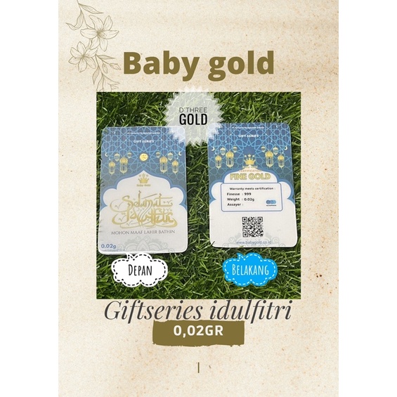 Baby Gold Gift Series Idul Fitri Logam Mulia 24 Karat Jaminan Asli