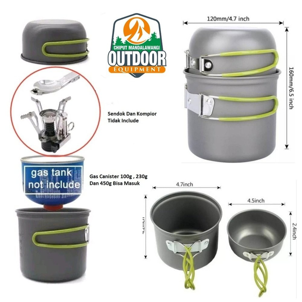 Cooking Set DS 101 Ultralight Nesting Alat Masak Outdoor