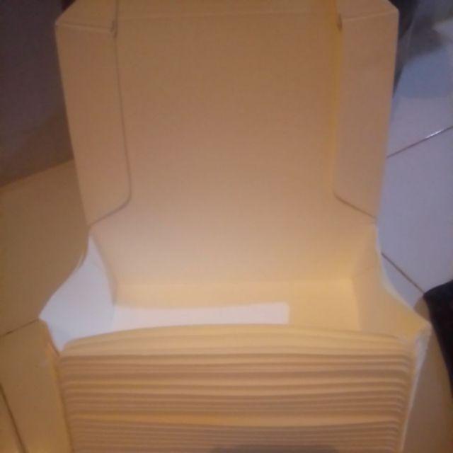 Lunch Box Isi 50 Ukuran M Dan L Harga Pack Paper Box Wadah Makanan Saji Instan Box Nasi