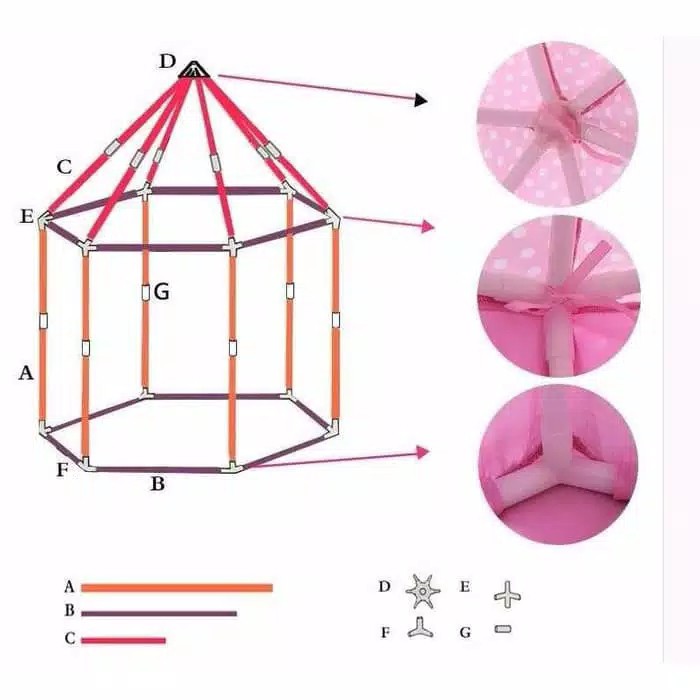 Tenda Anak Princess Castle Jumbo Mainan Anak Portable