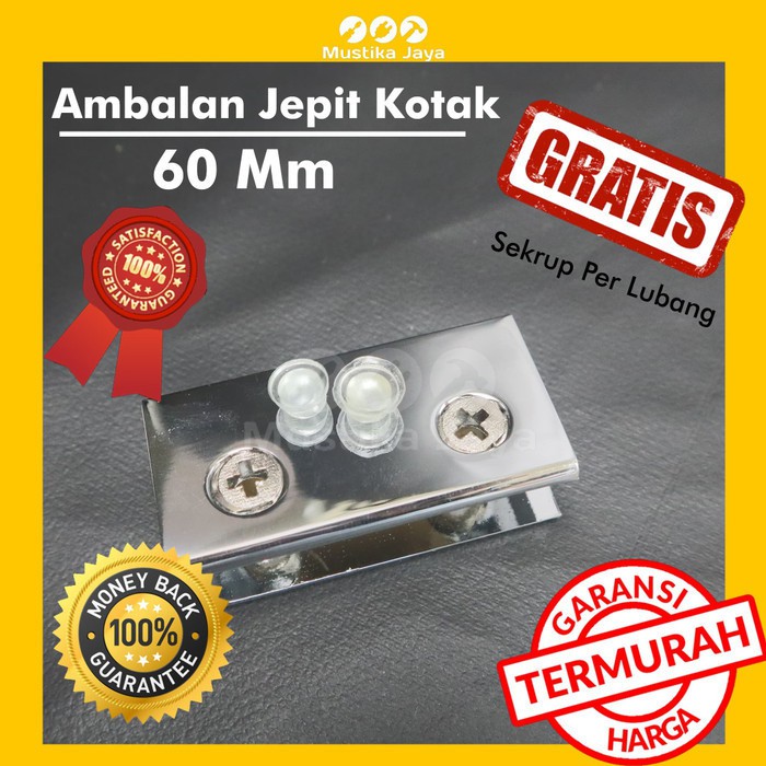 Hambalan Jepit Kaca Putih