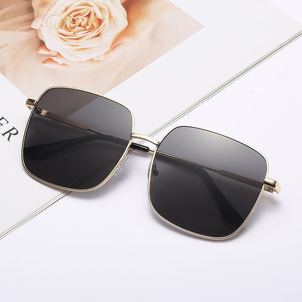 Kacamata Fashion Retro Vintage Segiempat Pria Wanita / Fashion Sunglasses Square Frame Metal Sunglasses Korea / Kacamata Korean Import / TS-28