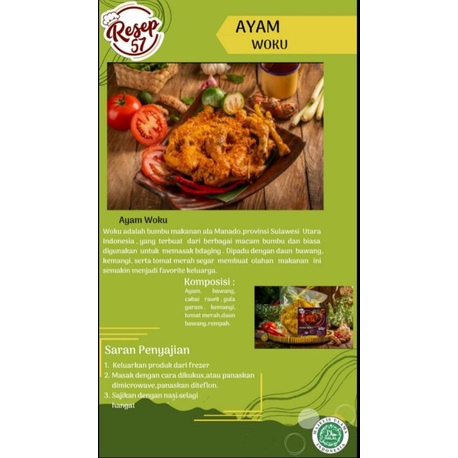 AYAM BUMBU WOKU RESEP 57 350GR