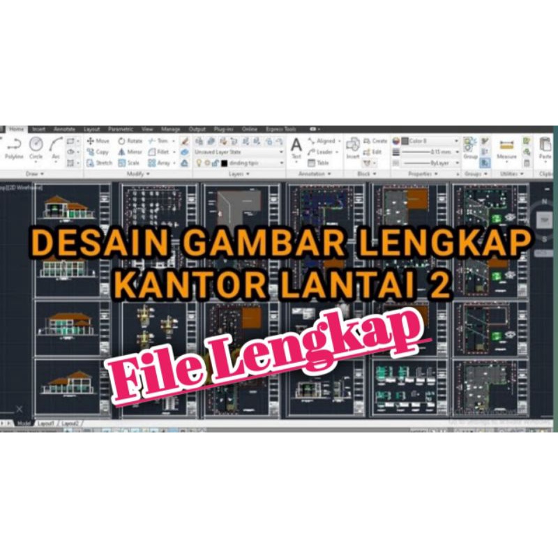 FILE GAMBAR GEDUNG KOMPLIT (Dwg)