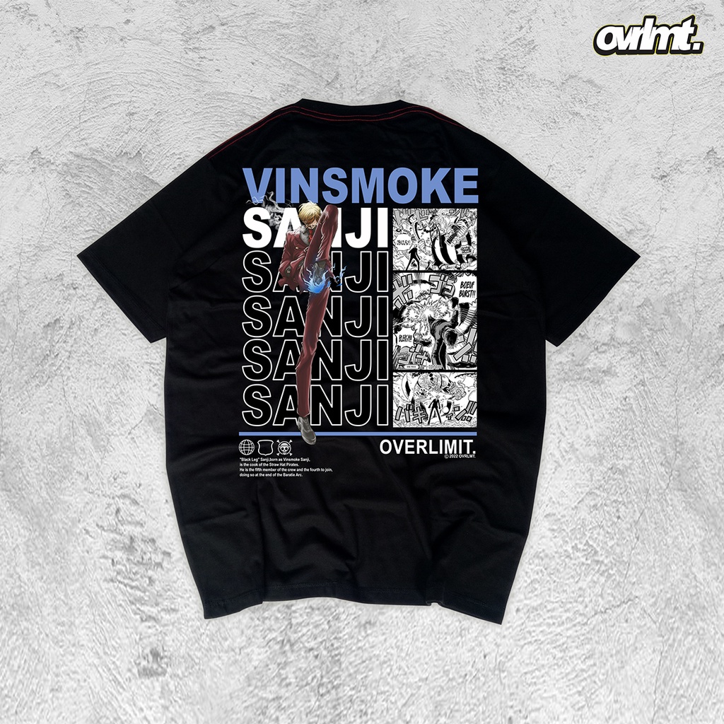 OVERLIMIT SANJI T-SHIRT OVERSIZE | KAOS OVERSIZE | VINSMOKE | WANO | ONEPIECE