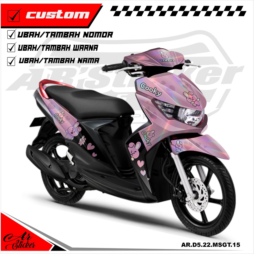 Decal Hologram Pelangi, Chrome MIO SOUL GT 2013 - Stiker Decal Full Body MIO SOUL GT 015