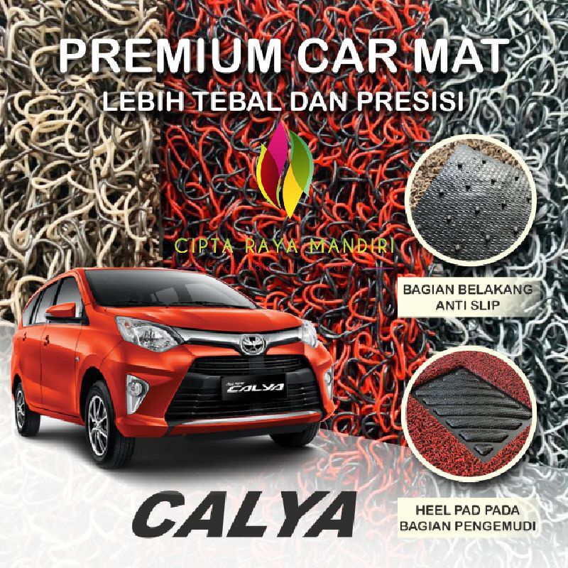 Karpet Mobil Premium TOYOTA Calya Non Bagasi 2 Warna