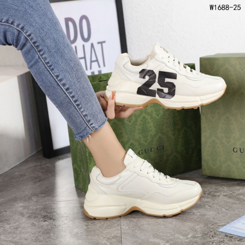 01,GUCCI RHYTON CLASSIC ESCHATOLGY SEMI ORI GRADE AAA SNEAKERS WITH PAPERBAG W1688-25*