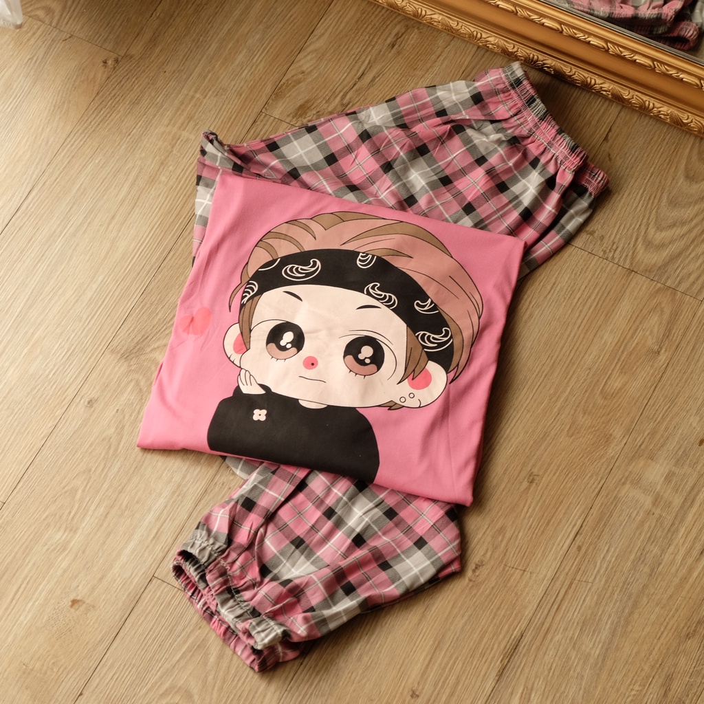 TEE PAJAMAS BTS SPECIAL EDITION Baju Tidur Wanita