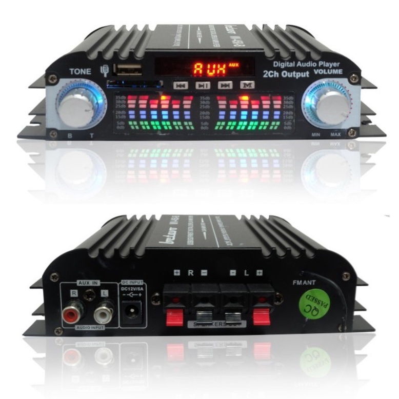 Power Ampli Mobil Usb Mp3, Input,BLUETOOTH, Radio BETAVO 2CH MV450B