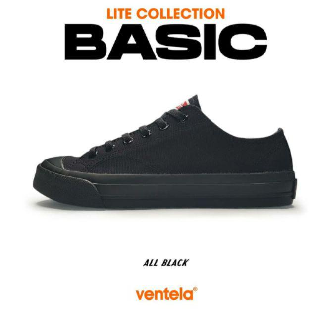 VENTELA BASIC LOW 4 WARNA READY - SEPATU SNEAKER LOKAL TERBAIK-BASIC LOW ALL BLACK