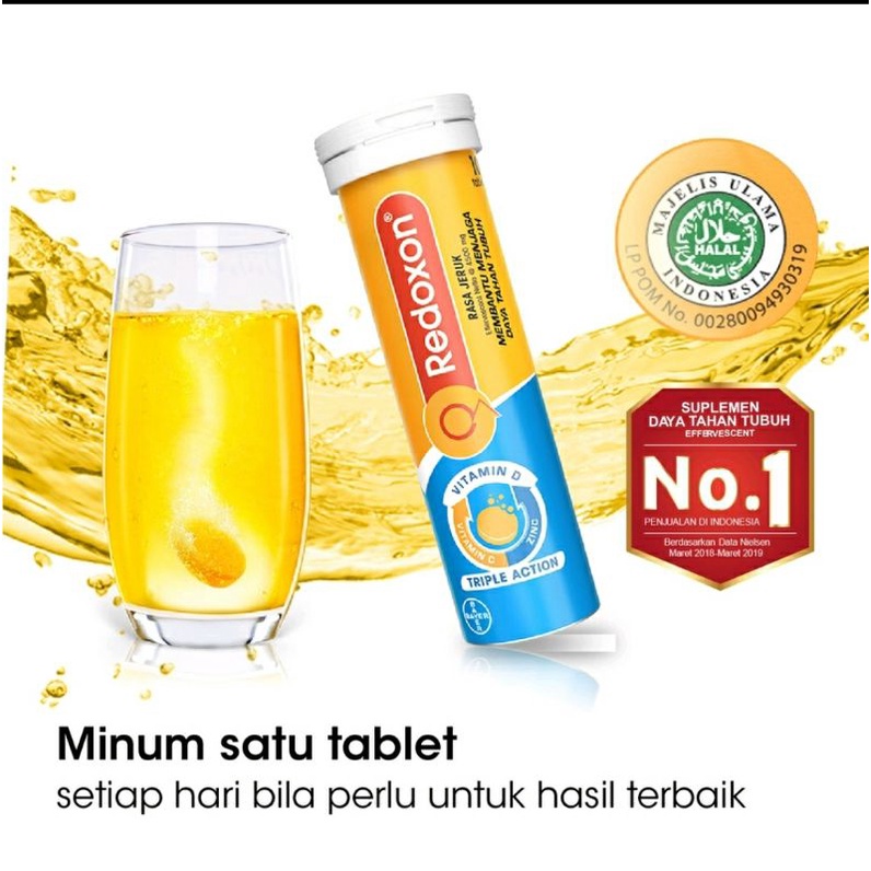 Redoxon Tripple Action (vitamin daya tahan tubuh, vitamin C, D dan Zinc)