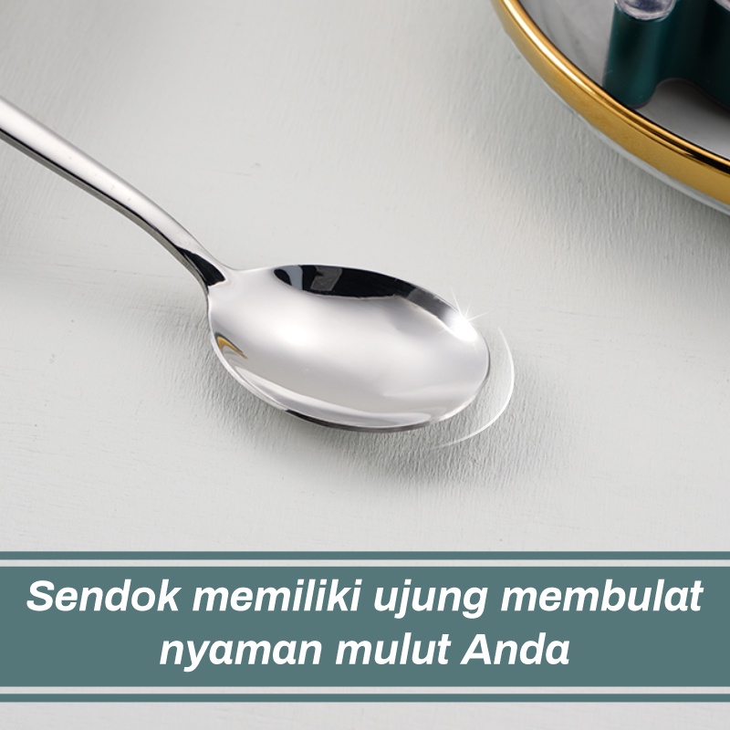 Letyeah &amp; Anantagt Alat Makan Stainless Steel Set Sendok Garpu Sumpit Portable