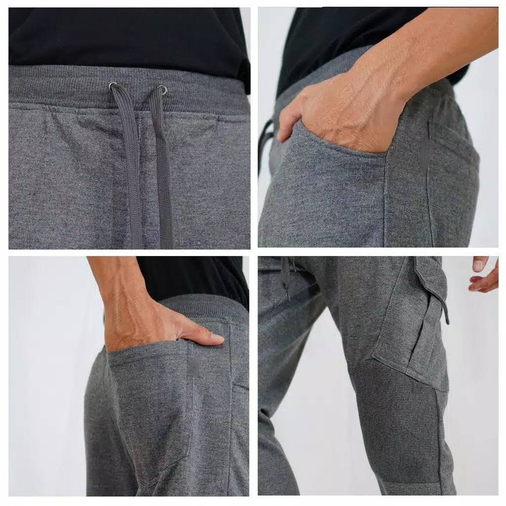 Celana Jogger Pria Shawn Variasi Kerut dan Pocket - JC Collection