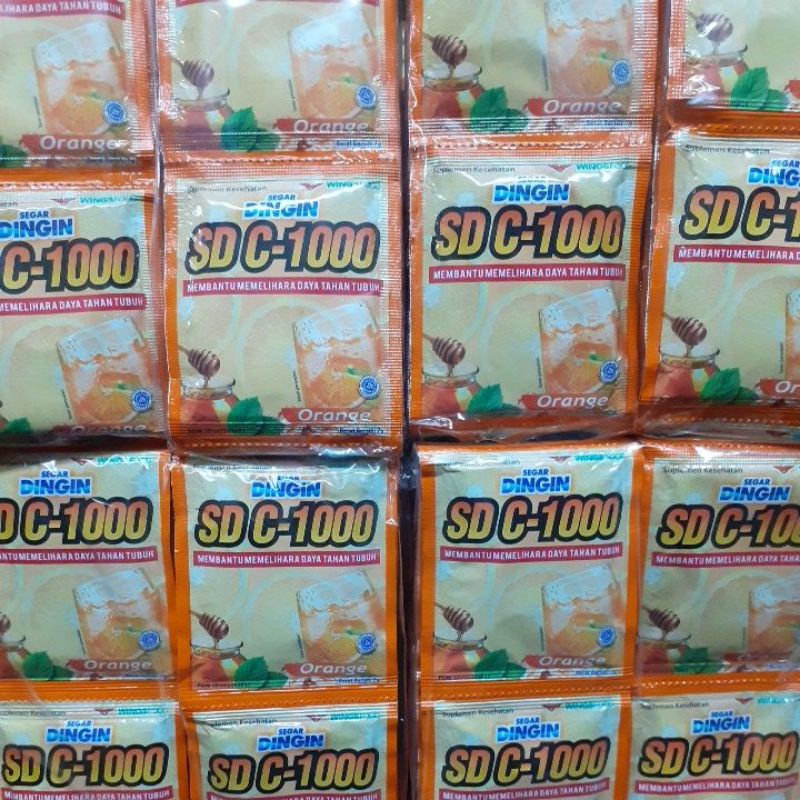 

Suplemen Kesehatan Segar Dingin Rasa orange SDC-1000/1pk isi 24 saset