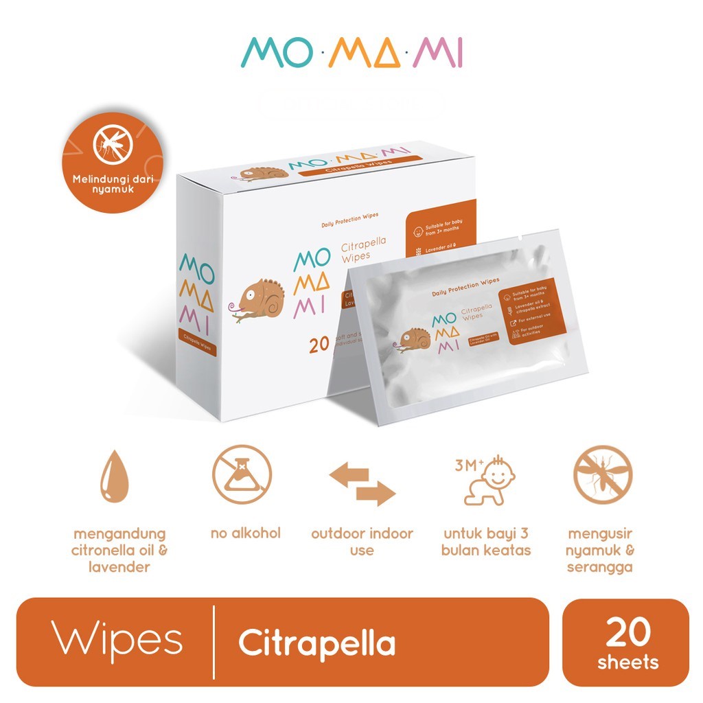 Castle - MOMAMI Pacifier &amp; Bottle Wipes - Water Wipes - Anti Bacterial Wipes - Saline Wipes - Tooth &amp; Gum Wipes - Citrapella Wipes - Tissu Basah MOMAMI - Tisu Basah