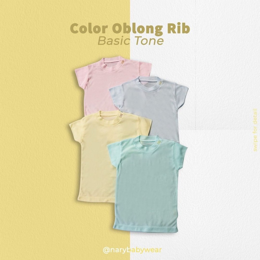 Nary Oblong Bayi Tangan Pendek Soft Basic Series