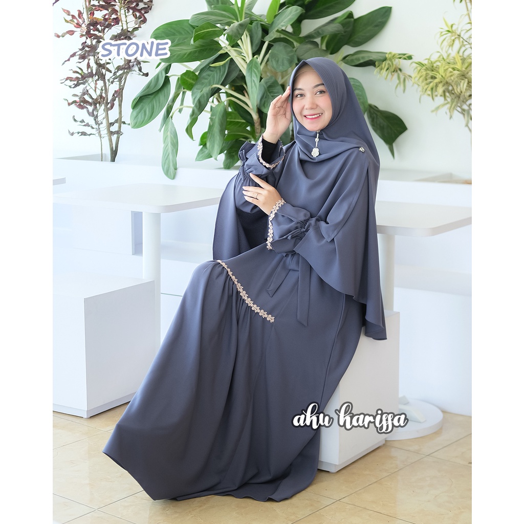 Gamis Aku Karissa Original - Gamis Lebaran Zaina Syari-Stone