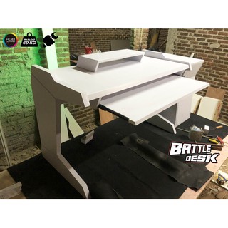 PAKET Meja  Komputer Gaming  PC Desk RGB 128x68 Battledesk 