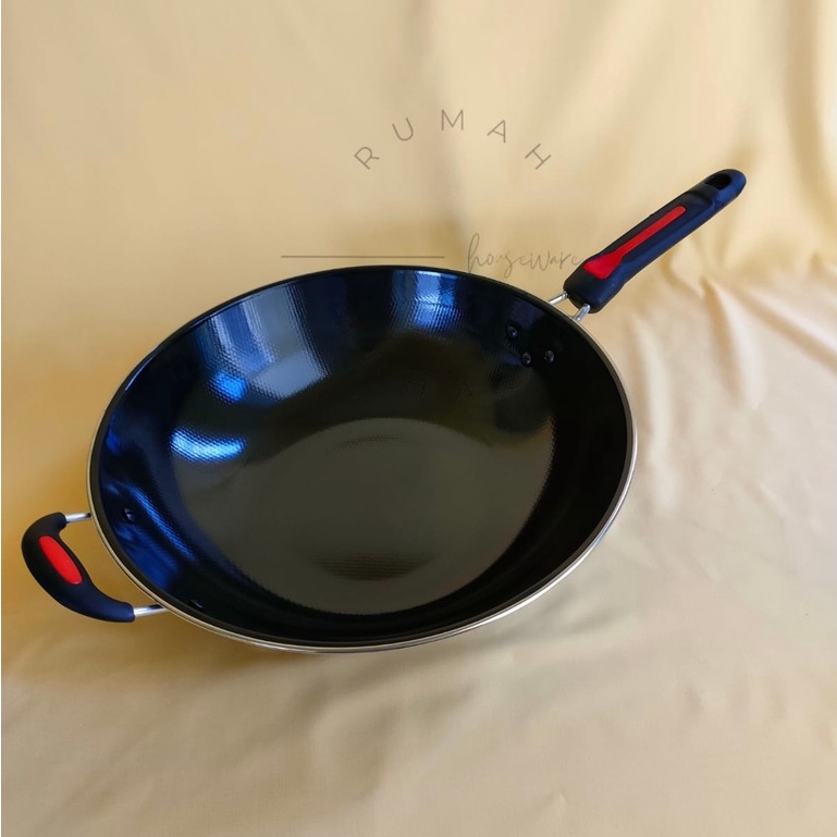 Wajan Enamel Vico / WAJAN TEFLON GAGANG 32CM / WAJAN ENAMEL VICO ANTI LENGKET / WAJAN PENGGORENGAN T