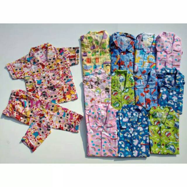 Piyama Anak Junior/Baju Tidur Anak 6-12 thn