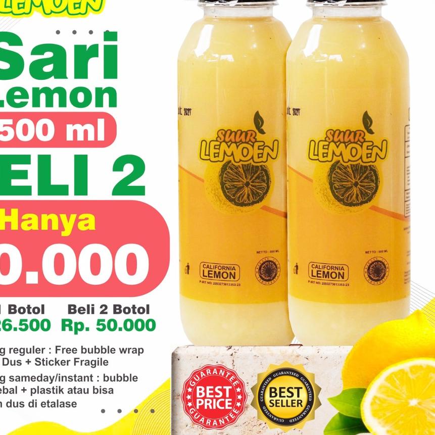 

Laris|SQ25|500ml Jus Sari Lemon Fresh Air Lemon Murni 500ml untuk Diet dan Detox Pure Lemon California By Suur Lemoen ID