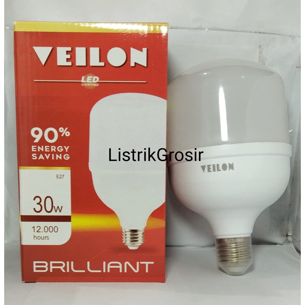 Lampu LED T Bulb Veilon 30w 30 Watt Cahaya Putih Premium By Zenich SNI