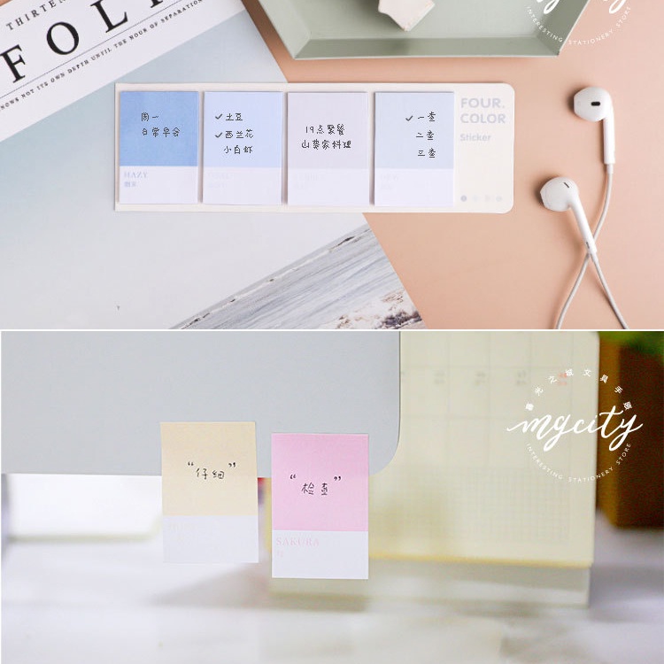 Winzige Sticky Notes Aesthetic Buku Memo Stiky Note Pastel To Do List Buku Alat Tulis Sekolah-8
