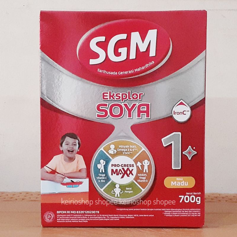 Susu SGM Soya 1+ 700 gram Vanila & Madu - SGM Soya 1 Plus 700gr - SGM 1 Plus ( 1 - 5 Th ) 700gram