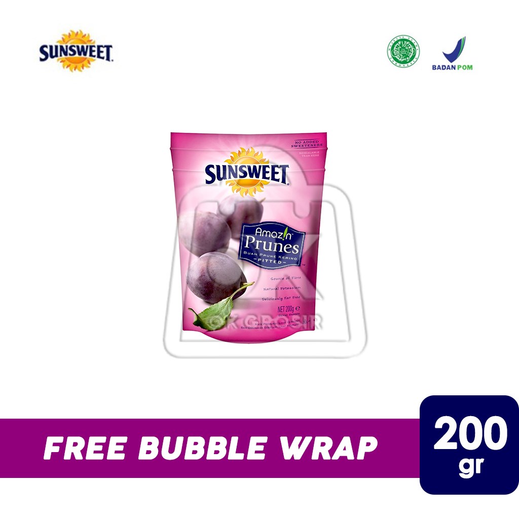 

Sunsweet Prunes Buah Prune Kering (Pouch Asli 200 gr)