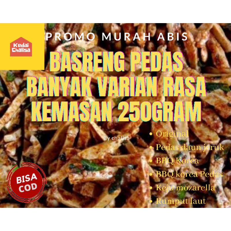 Basreng Gurih Pedas Daun Jeruk 250 gram Premium Kualitas-2