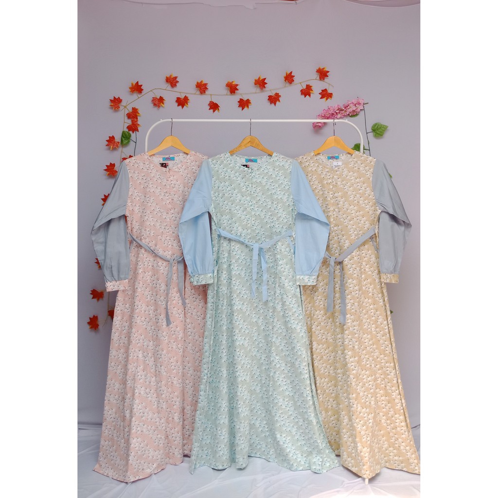 Gamis Katun Jepang Original Terbaru Kekinian Baju Muslim Wanita Dewasa Busui Fahira Flaminggo