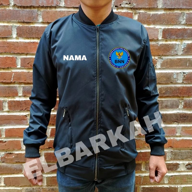 JAKET BOMBER LOGO BNN JAKET BOMBER BISA CUSTOM LOGO SENDIRI jaket bomber waterfroop jaket bomber terbaru