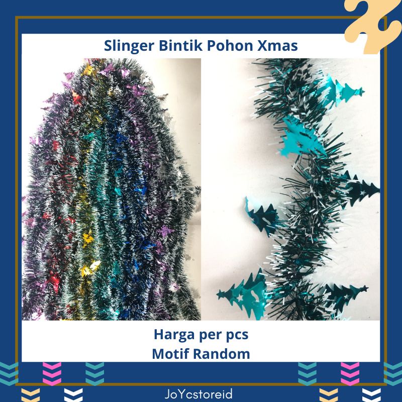 Slinger Pohon Natal Bintik Putih Pohon Xmas | Slinger Natal | Slinger Xmas | Dekorasi Natal | Orname