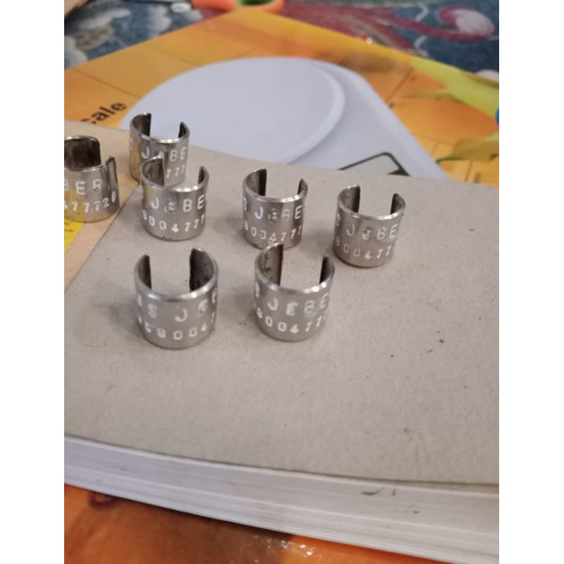 RING MERPATI DEWASA + RING MERPATI BIASA (25 BIJI)