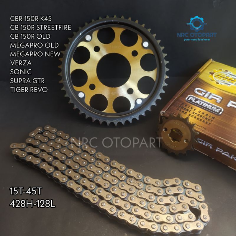 GIR GER SET GIR GER PAKET CBR 150 LOKAL MEGAPRO VERZA CB 150R STREETFIRE SONIC CB 150R OLD TIGER REV