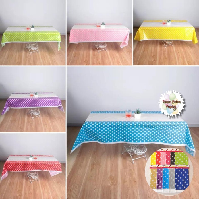 Table Cover / Taplak Meja Motif Polkadot