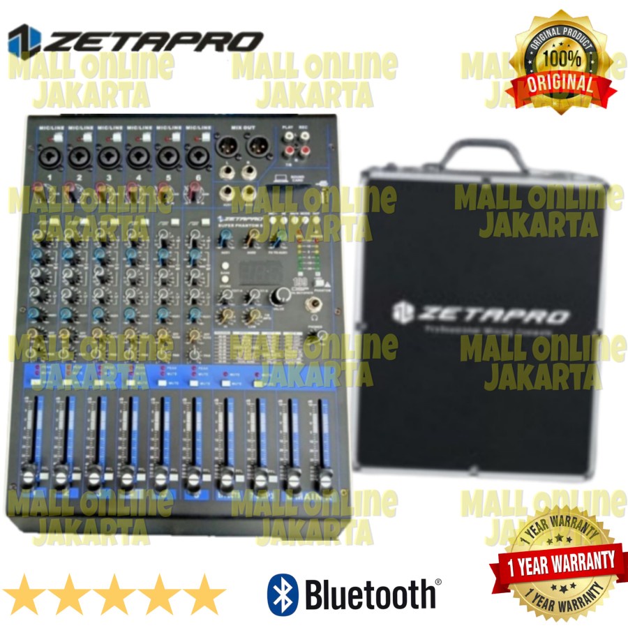 Mixer audio Zetapro 6 channel super phantom 6 Original phantom6