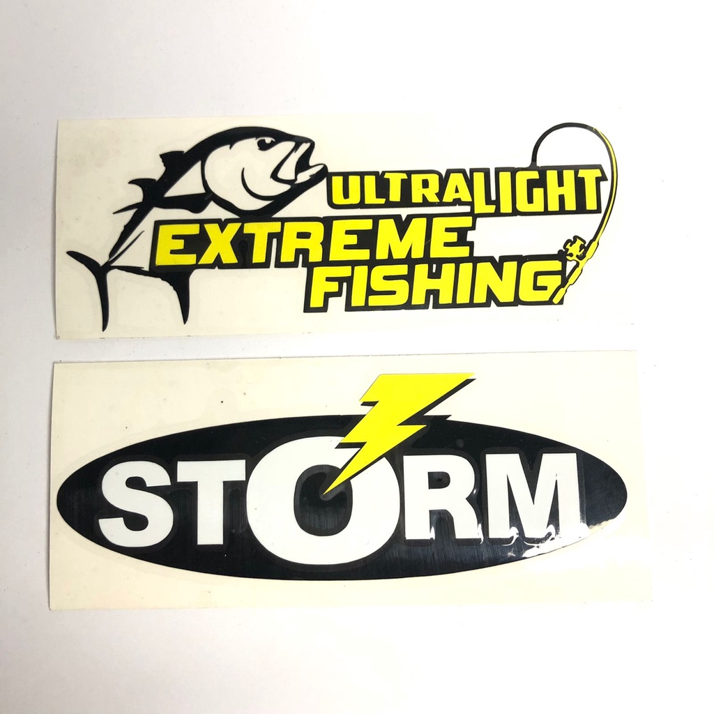 Stiker UL Cutting Sticker Ultralight fishing dan Storm