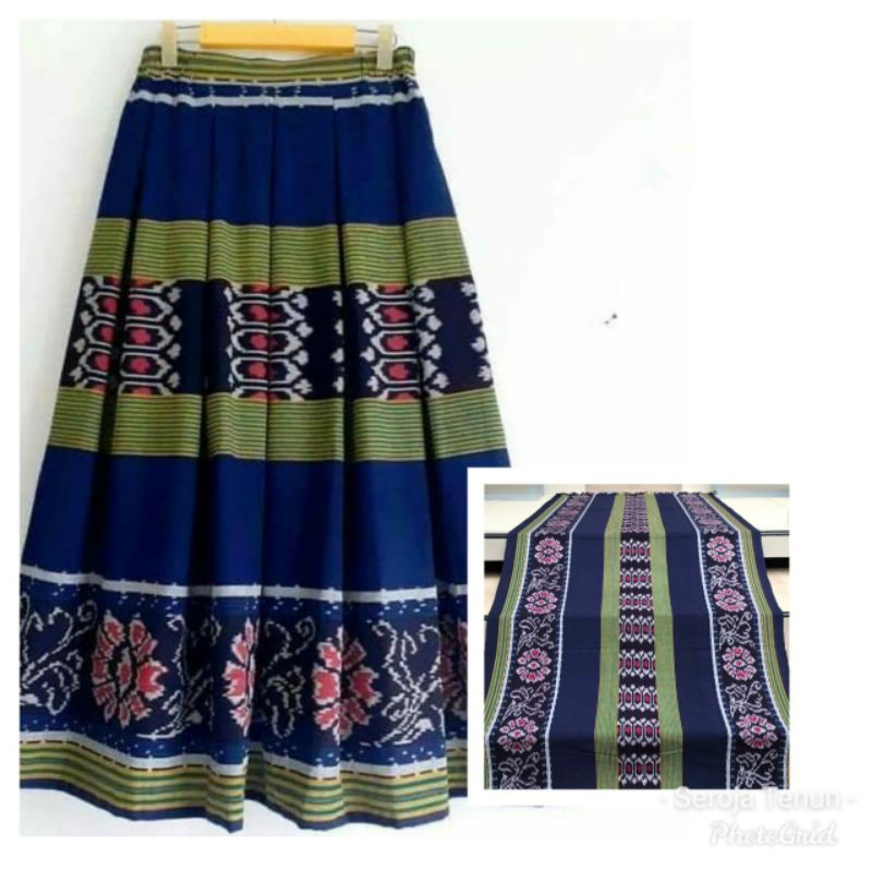 Rok tenun motif kembang gerimis terbaru R07
