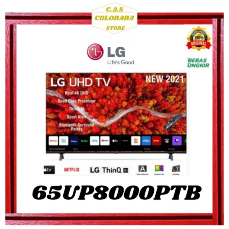 TV LG 65UP8000PTB SMART TV 65 INCH LED 4K UHD 65UP8000 65UP UP8000PTB UP8000